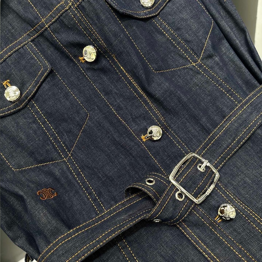 Celine embroidered denim dress - Picture 5 of 7